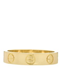 18K Yellow Gold 3.5mm LOVE Wedding Band Ring 46 3.75
