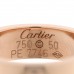 18K Pink Gold 3 Diamond 5.5mm LOVE Ring 50 5.25