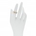 18K White Yellow Pink Gold Diamond Small Trinity Paved Ring 50 5.25