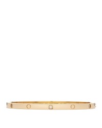 18K Yellow Gold 6 Diamond Small LOVE Bracelet 17