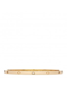18K Yellow Gold 6 Diamond Small LOVE Bracelet 17