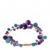 18K Rose Gold Diamond Turquoise Amethyst Les Delices de Goa Bracelet
