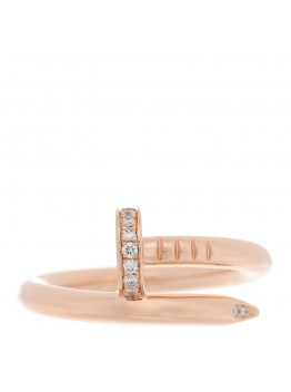 18K Pink Gold Diamond Juste Un Clou Ring 54 7