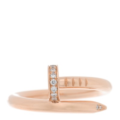 18K Pink Gold Diamond Juste Un Clou Ring 54 7