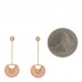 18K Pink Gold Diamond Pink Opal Amulette de Cartier Drop Earrings