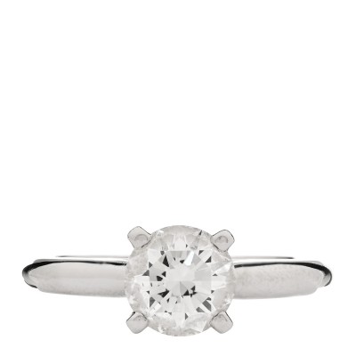Platinum Diamond 1.29ct 1895 Solitaire Engagement Ring 52 6