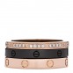 18K Pink Gold Diamond Ceramic LOVE Ring Set 50 5.25