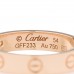 18K Pink Gold Diamond 4mm LOVE Wedding Band Ring 54 6.75