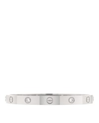 18K White Gold 4 Diamond LOVE Bracelet 17