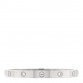 18K White Gold 4 Diamond LOVE Bracelet 17
