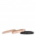 18K Pink Gold Diamond Ceramic LOVE Ring Set 50 5.25