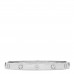18K White Gold 4 Diamond Love Bracelet 17