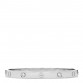 18K White Gold 4 Diamond Love Bracelet 17