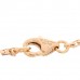 18K Pink Gold Diamond LOVE Half-Paved Chain Bracelet