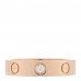 18k Pink Gold Diamond 4mm LOVE Ring 48 4.5