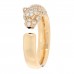 18K Yellow Gold Diamond Emerald Onyx Panthere De Cartier Ring 50 5.25