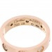 18K Pink Gold 8 Diamond 4mm LOVE Wedding Band Ring 48 4.5