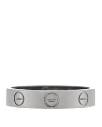 18K White Gold 3.5mm LOVE Wedding Band Ring 50 5.25