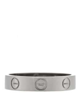 18K White Gold 3.5mm LOVE Wedding Band Ring 50 5.25