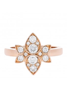18K Pink Gold Diamond Inde Mysterieuse Ring 48 4.5 48 4.5