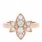 18K Pink Gold Diamond Inde Mysterieuse Ring 48 4.5 48 4.5