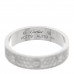 18K White Gold Diamond 5mm LOVE Paved Ring 56 7.75