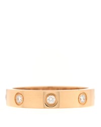 18K Yellow Gold 8 Diamond 4mm LOVE Wedding Band Ring 54 7