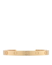 18K Yellow Gold LOVE Cuff Bracelet 17