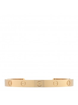 18K Yellow Gold LOVE Cuff Bracelet 17