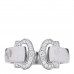 18K White Gold Diamond C De Cartier Ring 54 7
