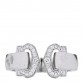18K White Gold Diamond C De Cartier Ring 54 7