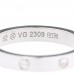 18K White Gold Diamond Ceramic LOVE Ring Set 52 6