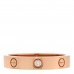 18K Pink Gold Diamond 4mm LOVE Wedding Band Ring 58 8.25