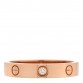 18K Pink Gold Diamond 4mm LOVE Wedding Band Ring 58 8.25