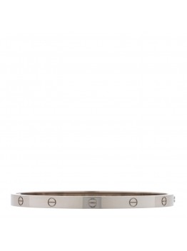 18K White Gold Medium LOVE Bracelet 19