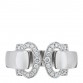 18K White Gold Diamond C De Cartier Ring  50 5.25