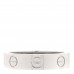 18K White Gold Diamond 4mm LOVE Wedding Band Ring 45 3.25