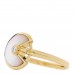 18K Yellow Gold Diamond Mother of Pearl Amulette de Cartier Ring 52 6