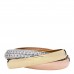 18K White Yellow Pink Gold Diamond Small Trinity Paved Ring 50 5.25