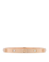 18K Pink Gold 4 Diamond LOVE Bracelet 16