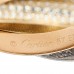 18K White Yellow Pink Gold Diamond MM Trinity Full Paved Ring 57 8