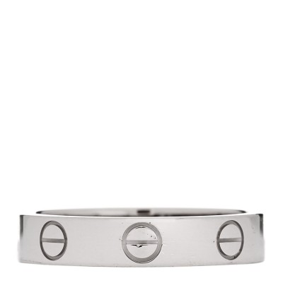18K White Gold 3.5mm LOVE Wedding Band Ring 51 5.75