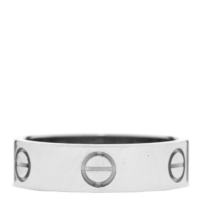 18K White Gold 5.5mm LOVE Ring 57 8