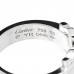 18K White Gold Diamond C De Cartier Ring 55 7.25