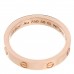 18K Pink Gold Diamond Ceramic LOVE Ring Set 50 5.25