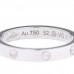 18K White Gold Diamond Ceramic LOVE Ring Set 52 6