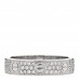 18K White Gold Diamond 4mm LOVE Wedding Paved Band Ring 48 4.5