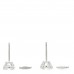 18K White Gold Diamond 2.20ctw Solitaire Earrings