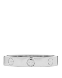 18K White Gold 3.5mm LOVE Wedding Band Ring 58 8.25