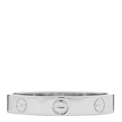 18K White Gold 3.5mm LOVE Wedding Band Ring 58 8.25